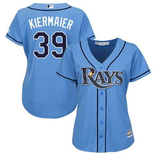 Rays #39 Kevin Kiermaier Light Blue Alternate Women's Stitched MLB Jersey - Click Image to Close